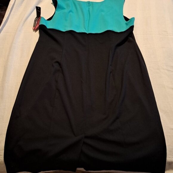 Rafaella Women 20W navy and teal shift style sleeveless dress, NWT - Picture 4 of 7
